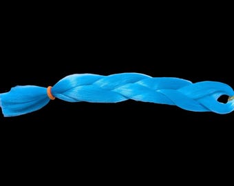 Cosmic Blue - Prestretched Braiding Hair, Synthetic Bundles, Braiding Hair Extensions for Box Braids, Knotless,EDM,Rave Braids,Festival Hair