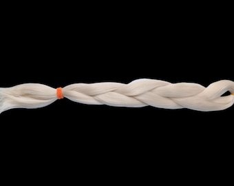 Cabello rubio preestirado para trenzas, mechones sintéticos, extensiones de cabello para trenzas de caja, sin nudos, EDM, trenzas rave, cabello para festivales.