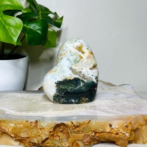Adorable Polychrome Jasper Free Form with Geodes | Earthy Beauty with Sparkle | Approx. Weight: 0.4 lb