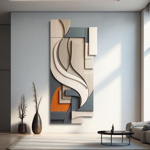 Wooden sculpture, Large 3D Vision Wall Art, Timeless Design, Wooden Wall Decor, Minimalist art piece, Contemporary wall art
