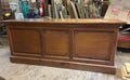 Antique Vintage 88" Solid Cherry Wood Store Counter / Bar Cabinet Shipping Is Not Free