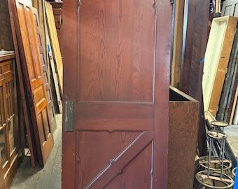 Antique Vintage Early 1900s Pine Gothic Revival 34” x 90” Butler’s Pantry Door Shipping Is Not Free