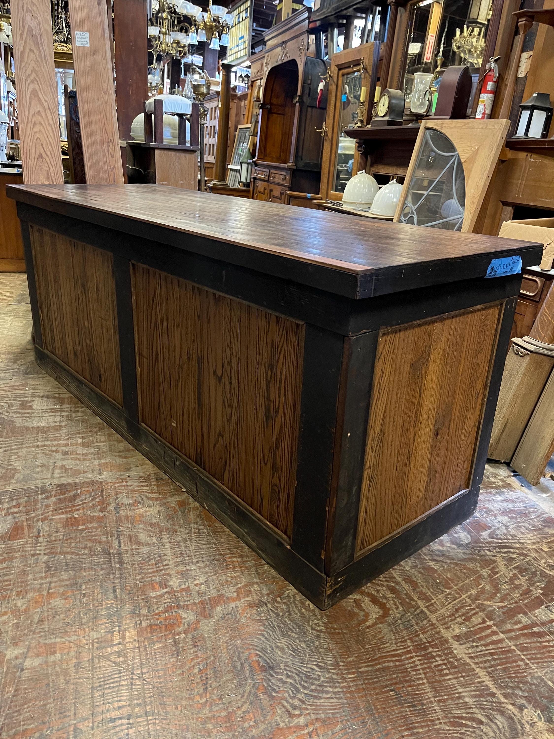 Original Antique 88” Wide General Store Counter