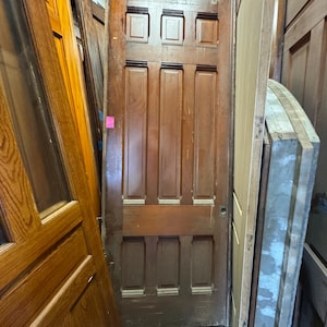 Original Antique Pair Of 36” X 96” Pine 9 Panel Pocket Doors