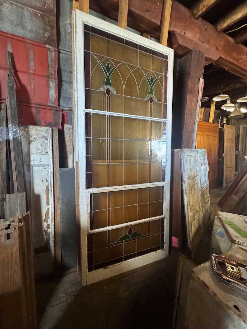Original Antique 1920s 45” X 105” Stained Glass Window 3 Available - Etsy