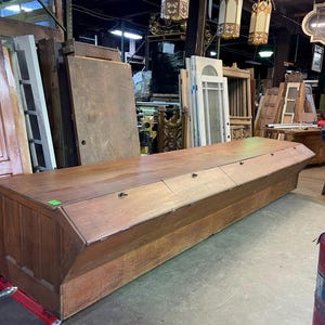 Original Antique Pine 16’ Seed Cabinet General store Counter