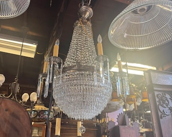 Antique Vintage Crystal Empire Chandelier from Ohio Mansion Shipping Is Not Free