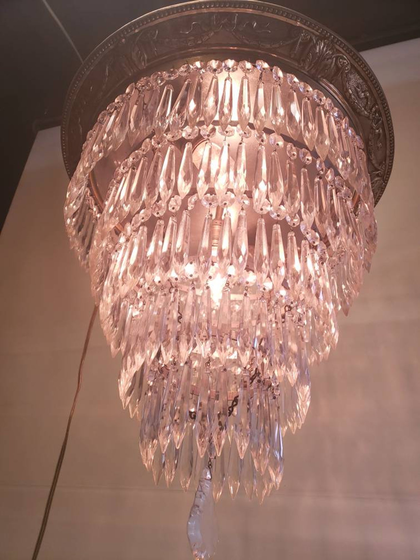 Antique Wedding Cake Chandelier Vintage Lighting Etsy