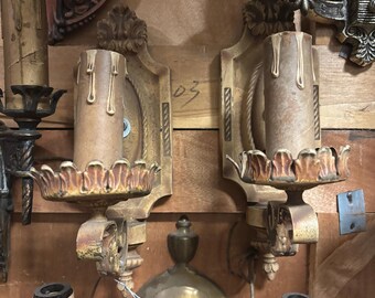 Antique Vintage Wall Sconce with Candle Sleeve -Each Sold Separately-  - Shipping Is Not Free-