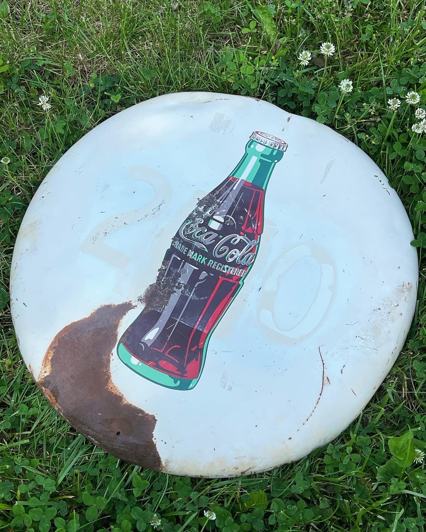 Original Antique 1950s 24” White Coca Cola Porcelain Button - Etsy