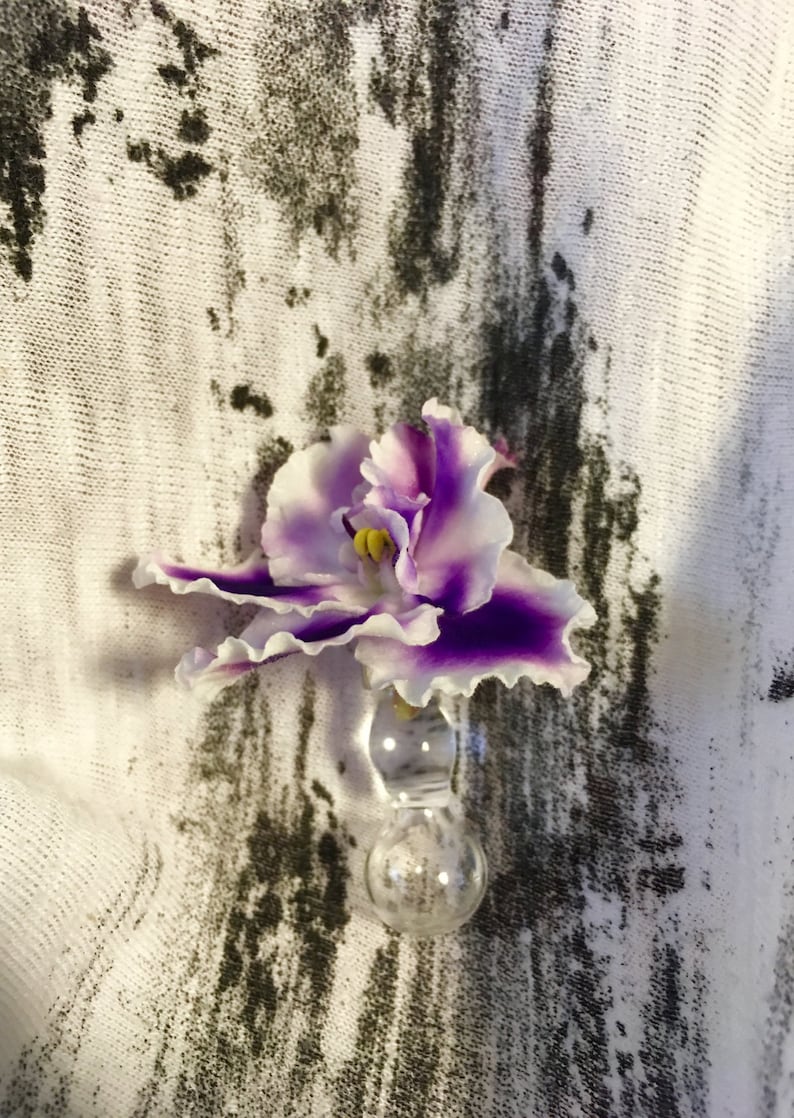 Posy Pin,Lapel Vase Pin or Necklace, Pin, Brooch,Tussie Mussie,Glass, Shower Gift,Wedding Favors image 3