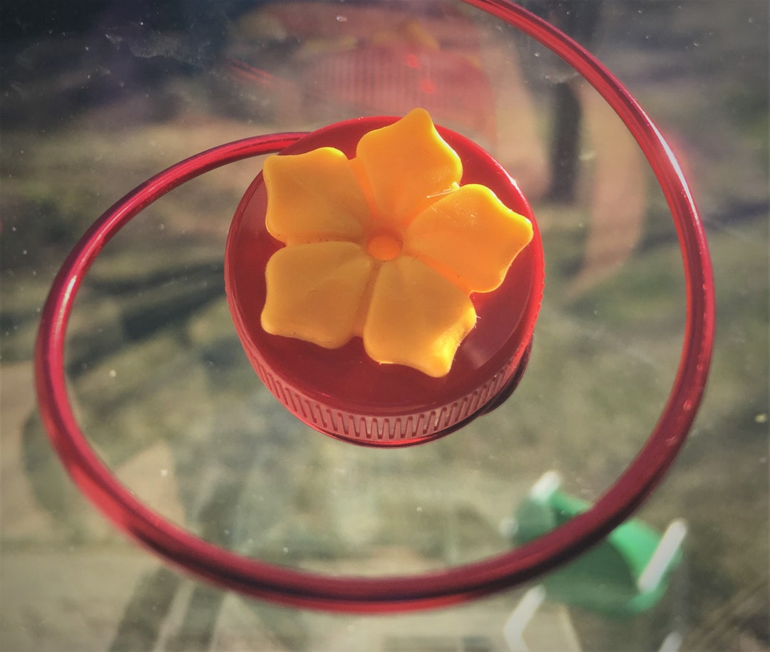 Single New Flower Hum-button™, Mini Hand Held Hummingbird Feeder W ...