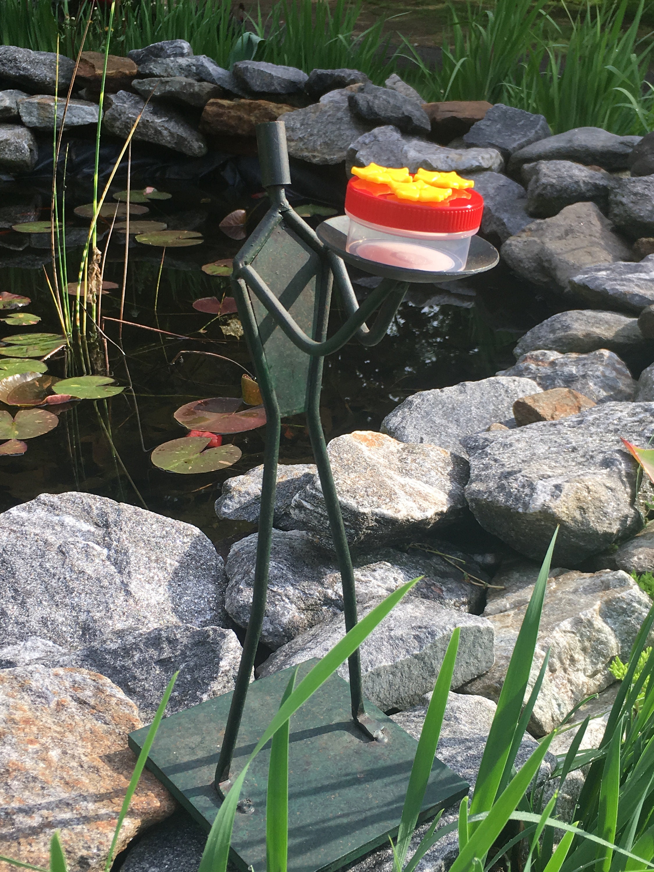 Hum Drum Hand Held Hummingbird Feeder With Modern Art Metal Etsy