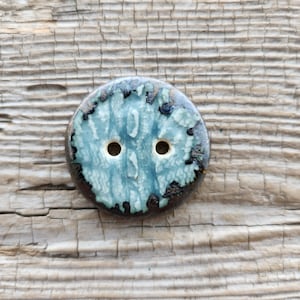 Green Buttons, Large Buttons, Pottery Buttons, Sewing Supplies