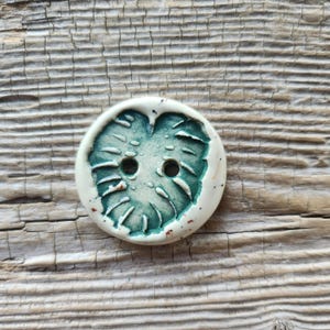 Ceramic Buttons, Leaf Buttons, Pottery Buttons