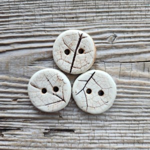 Ceramic Buttons, White Buttons, Sewing Supplies
