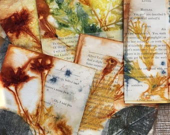 Eco Printed Paper, Collage, Mixed Media, Art Papers