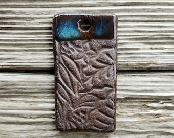 Ceramic Pendant, Stoneware Pendant, Jewelry Components