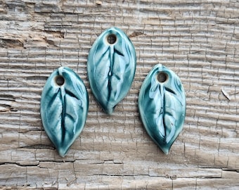 Leaf Penants, Ceramic Pendants, Pendant Sets, Small Pendants