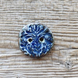 Blue Buttons, Large Buttons, Porcelain Buttons