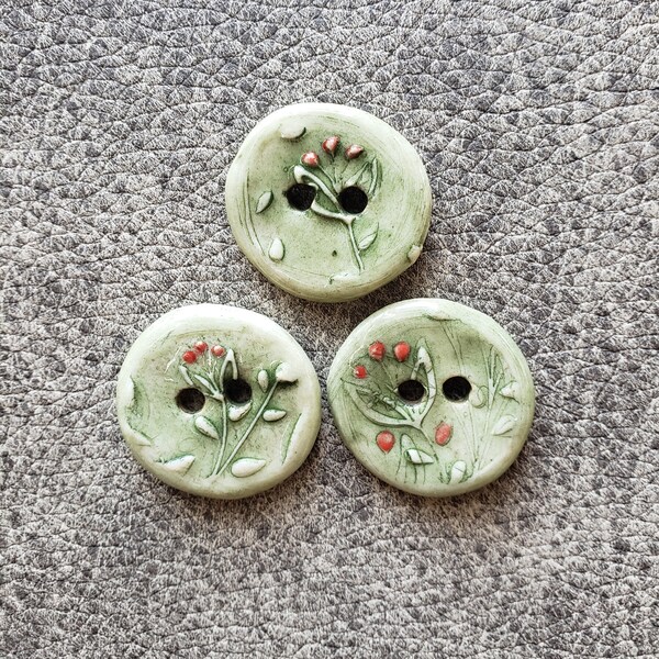 Ceramic Buttons Etsy