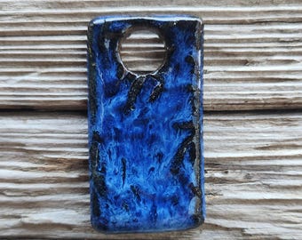 Blue Pendants, Ceramic Pendants, Jewelry Components