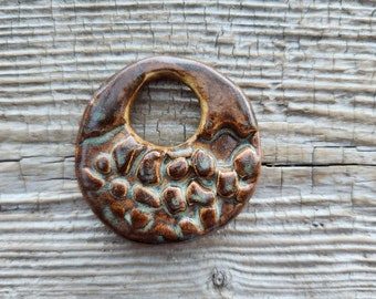 Stoneware Pendants, Rustic Pendants, Jewelry Components