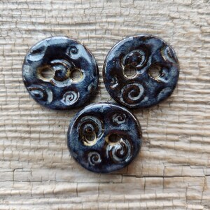 Handmade Ceramic Buttons, Button Sets, Sewing Supplies