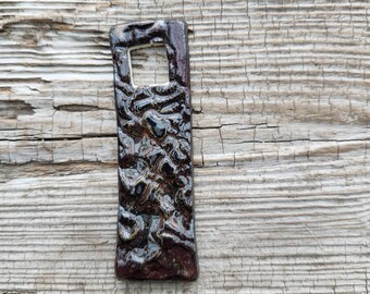 Ceramic Pendant, Long Pendant, Handmade Pendants, Jewelry Supplies