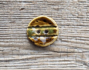 Large Buttons, Sewing Notions, Brown Buttons, Ceramic Buttons