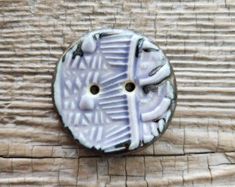Lavender Buttons, Large Buttons, Ceramic Buttons, Sewing Supplies