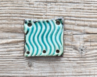 Ceramic Pendant, Multi-hole Pendant, Jewelry Components