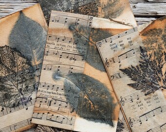 Eco Printed Papers, Art Paper, Collage Papers, Botanical Prints