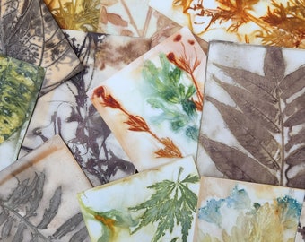 Eco Printed Papers, Paper Kits, Hand Printed Papers, Wild Crafting, Eco Friendly