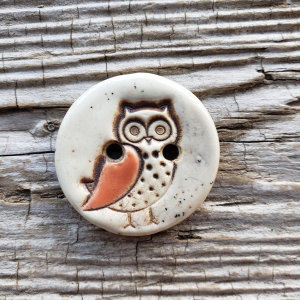 Owl Buttons, Ceramic Buttons, Buttons Large, Sewing Supplies