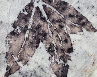 Silk Fabric, Eco Printed, Silk Noil