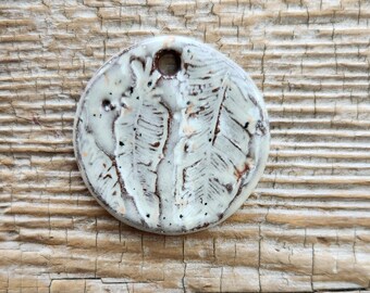 Ceramic Pendant, White Pendants, Jewelry Components