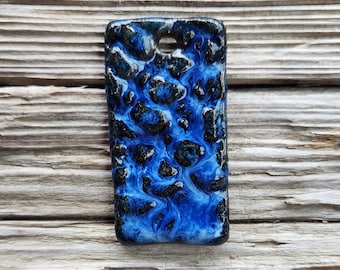 Blue Pendants, Ceramic Pendant, Jewelry Components