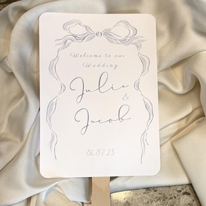 PRINTED + SHIPPED Wedding Program Fans Assembled Timeline - Minimalist Wedding ceremonial