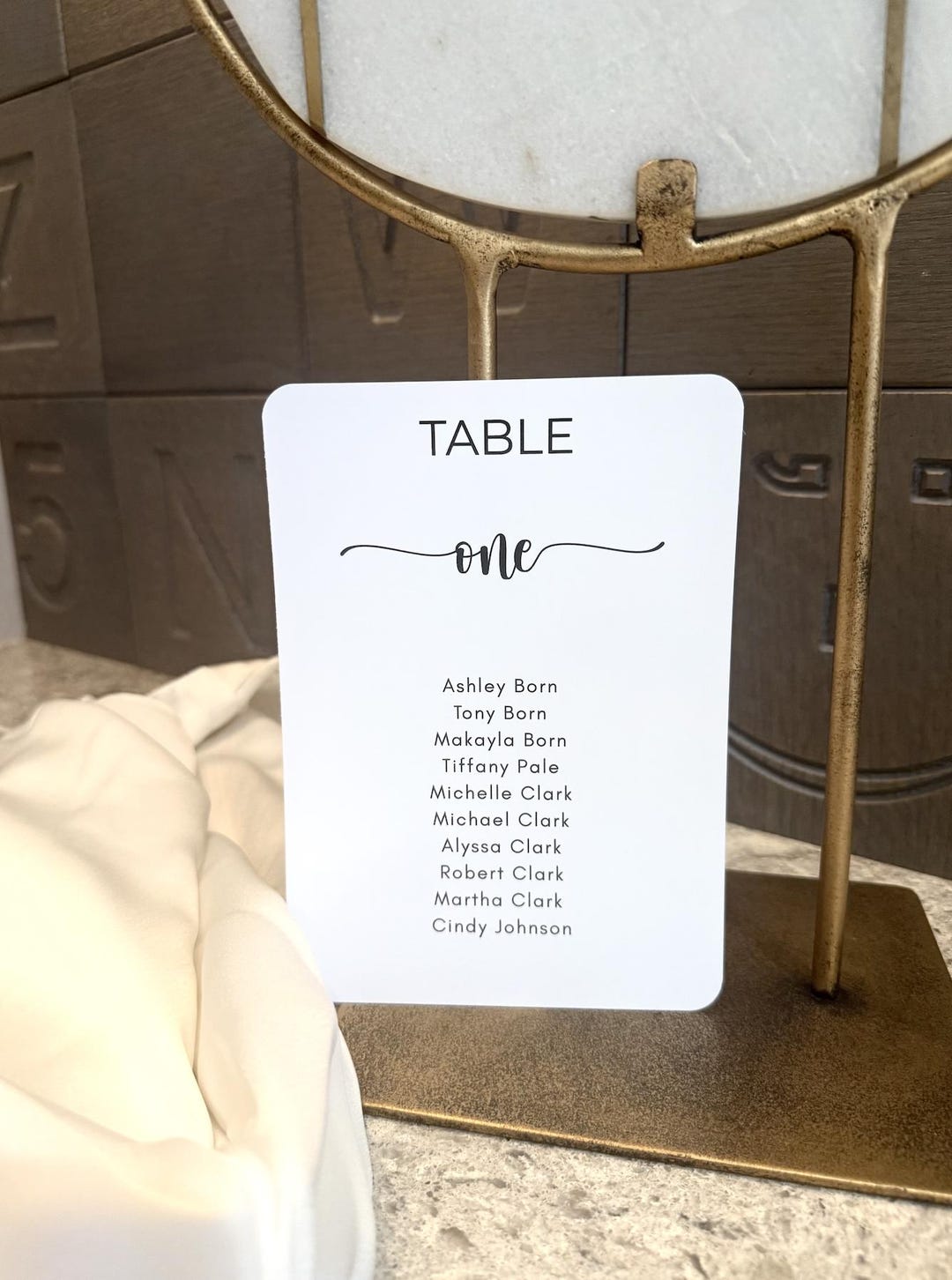 Printed Wedding Seating Chart – Custom Table Assignment Sign ...