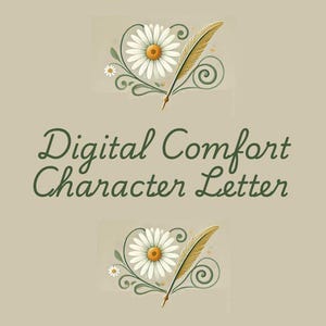 Carta digital de caráter de conforto personalizada