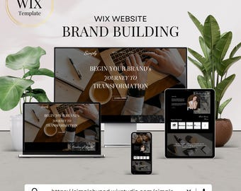 Elegant Wix Studio Website Template: Minimalistisches Brand Design (Digitaler Download)