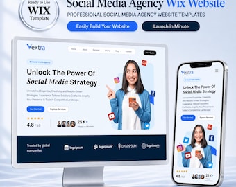 Wix Studio-Vorlage | Website für Social-Media-Agenturen | Marketing-, Branding- und Werbeagentur | Vextra
