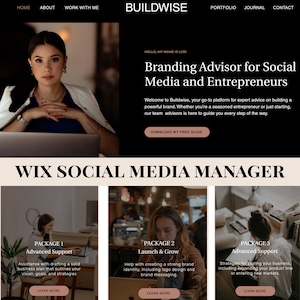 Wix Template for Social media manager wix theme for modern social media manager wix template for social media manager  for black theme