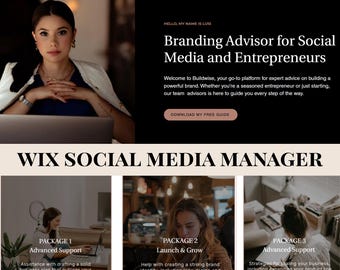 Wix Website Template: Modern Theme for Social Media Managers