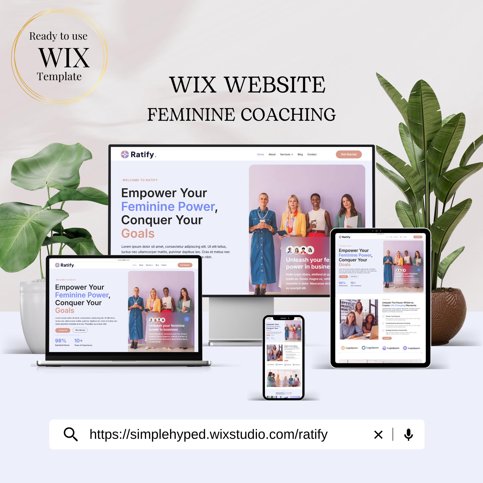 Coaching & Mentorship Wix Website Template for Business, Wellness, and ...