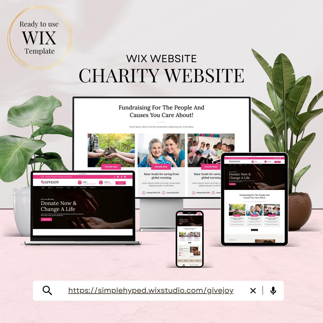 Charity Wix Website Template Fundraising, Nonprofit Organization