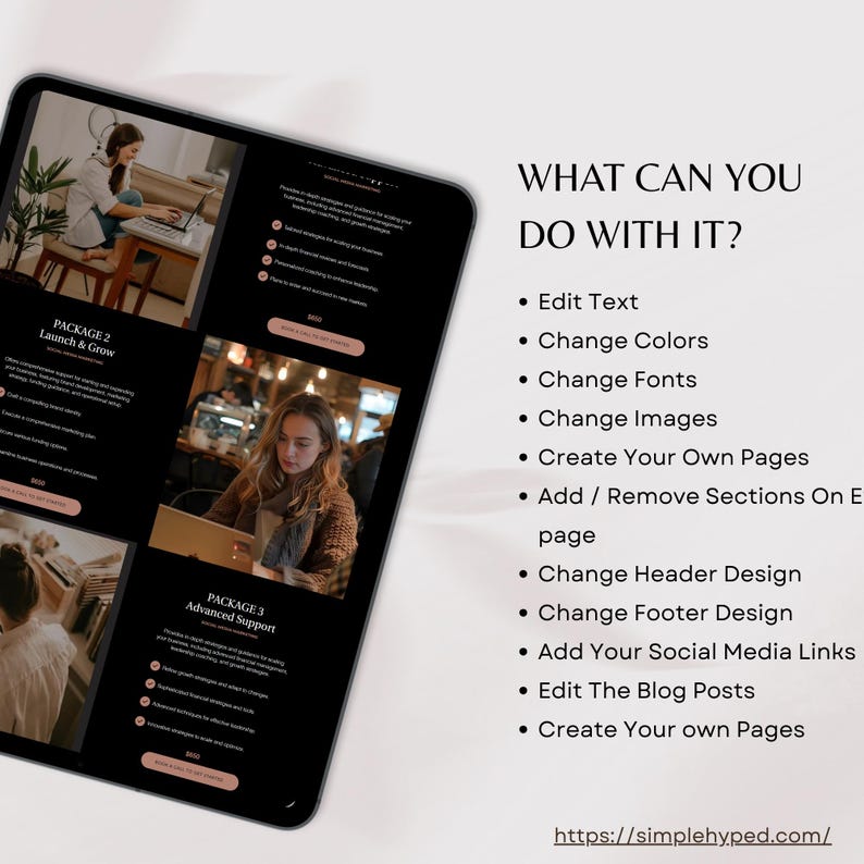Wix Website Template for Coaches & Social Media Manager, Business Site, Therepist, Business Coach image 4