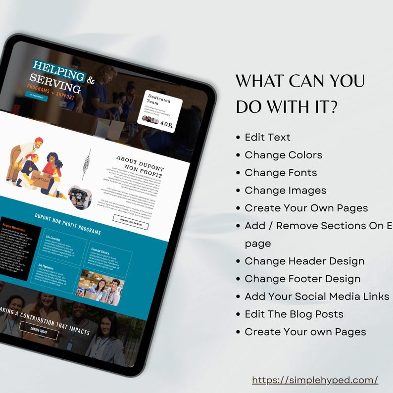 Customizable Wix Website Template Nonprofit/ngo Design Etsy