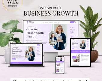 Wix Website Template für Coaches & Social Media Player, Business Seite, Therepist, Business Coach